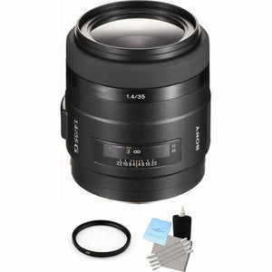Sony 35mm f/1.4G Wide Angle Prime Lens + UV Filter & Lens Cleaning Kit Bundle