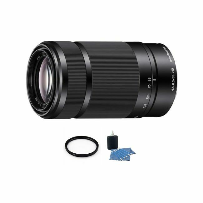 Sony E 55-210mm f/4.5-6.3 OSS E-Mount Lens - Black + UV Filter & Cleaning Kit