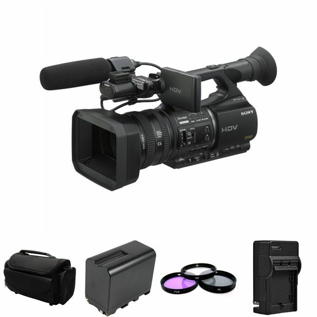 Sony HVR-Z5U MiniDV HD Camcorder 1080P + 2 Batteries, Charger, 3 Filters Bundle