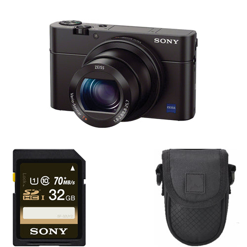 Sony Cyber-shot DSC-RX100 III Digital Camera + 32GB & Case Bundle