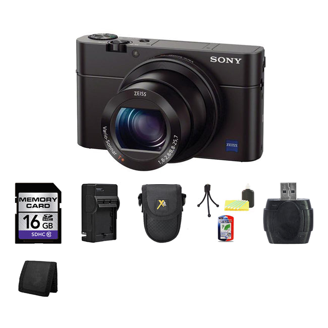 Sony Cyber-shot DSC-RX100 III Digital Camera 16GB Bundle