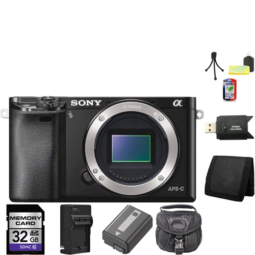 Sony A6000 Mirrorless Digital Camera - Black 32GB Bundle