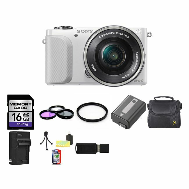 Sony NEX-3N Digital Camera w/16-50mm - White 16GB Package