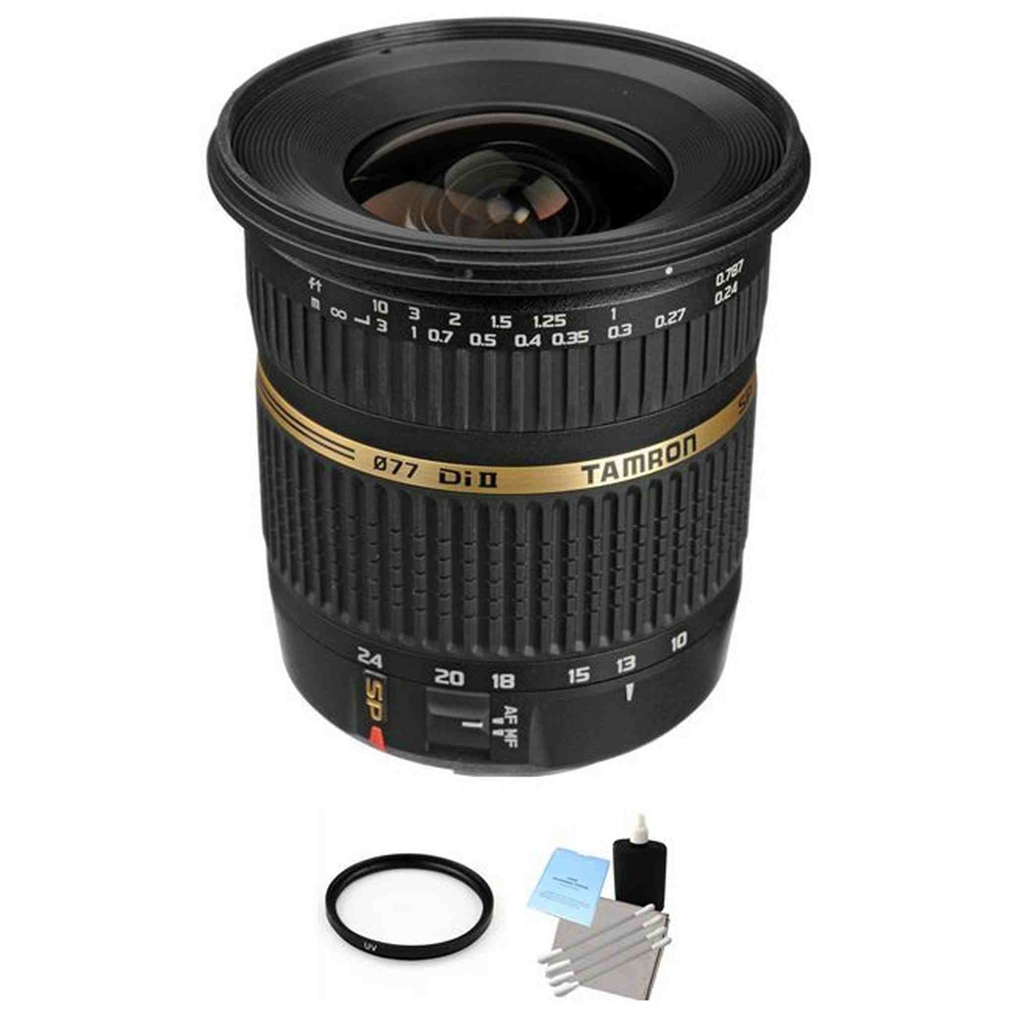 Tamron SP AF 10-24mm f / 3.5-4.5 DI II Lens For Canon + UV Filter & Cleaning Kit Tamron