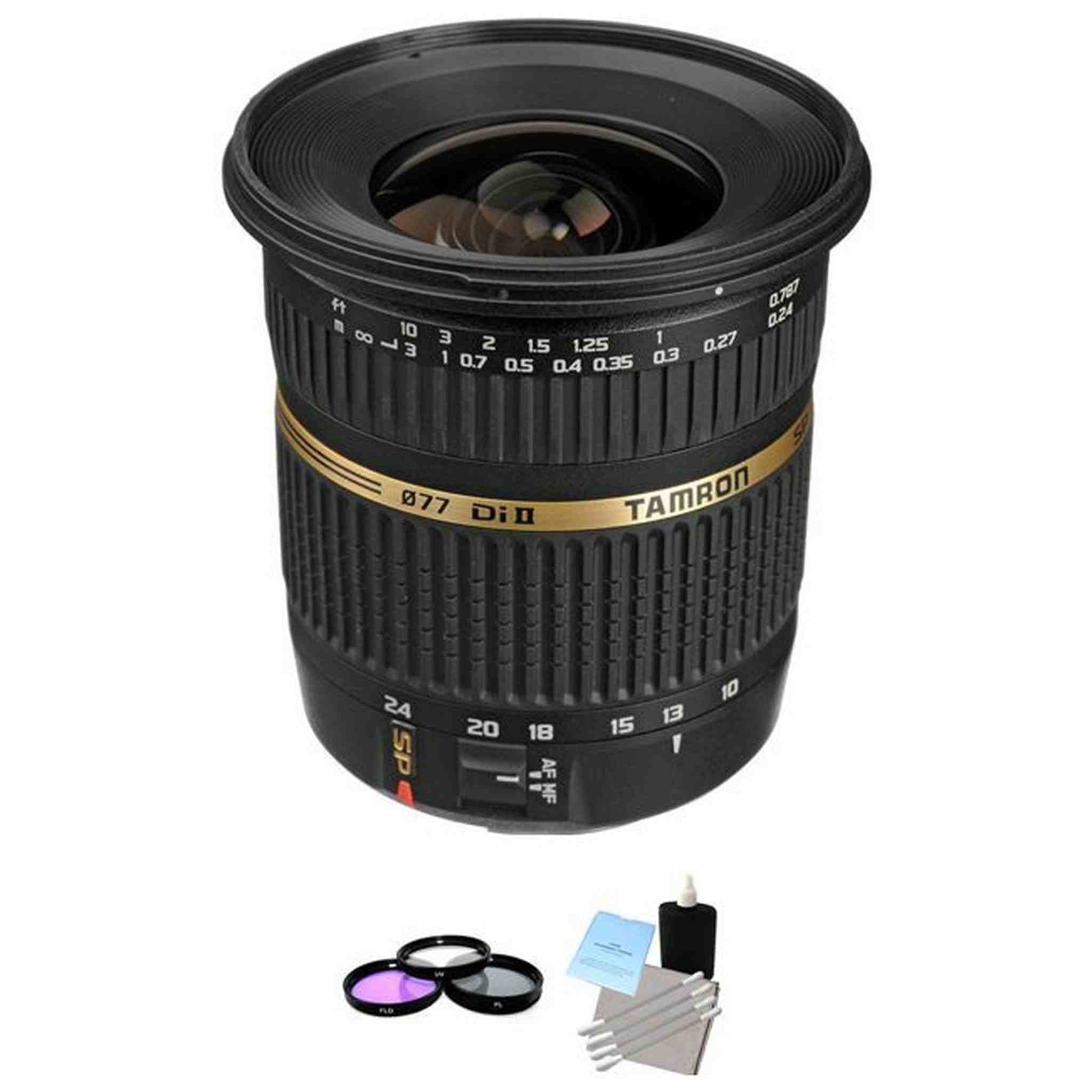 Tamron SP AF 10-24mm f / 3.5-4.5 DI II Lens For Canon + UV Kit & Cleaning Kit Tamron