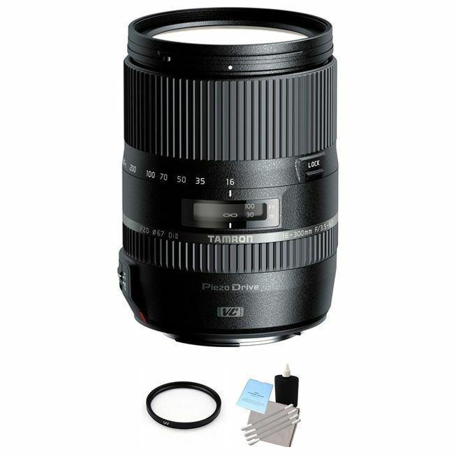Tamron 16-300mm f/3.5-6.3 Di II VC PZD Lens for Nikon + UV Filter & Cleaning Kit