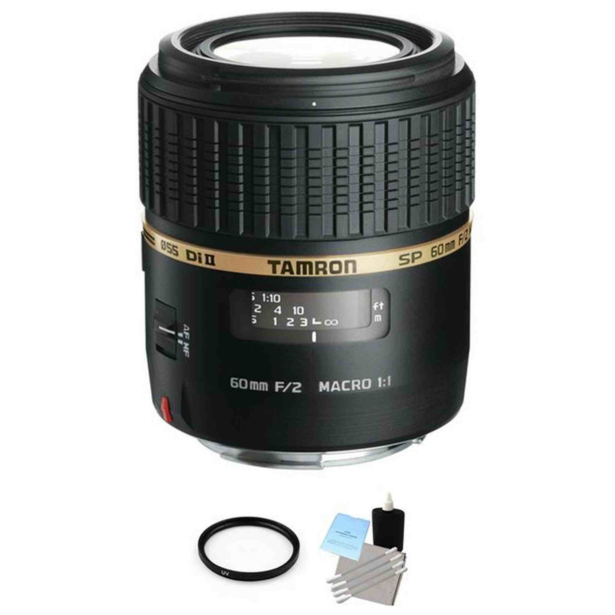 Tamron SP AF60mm f/2 DI II LD IF 1:1 Lens for Sony + UV Filter & Cleaning Kit Tamron