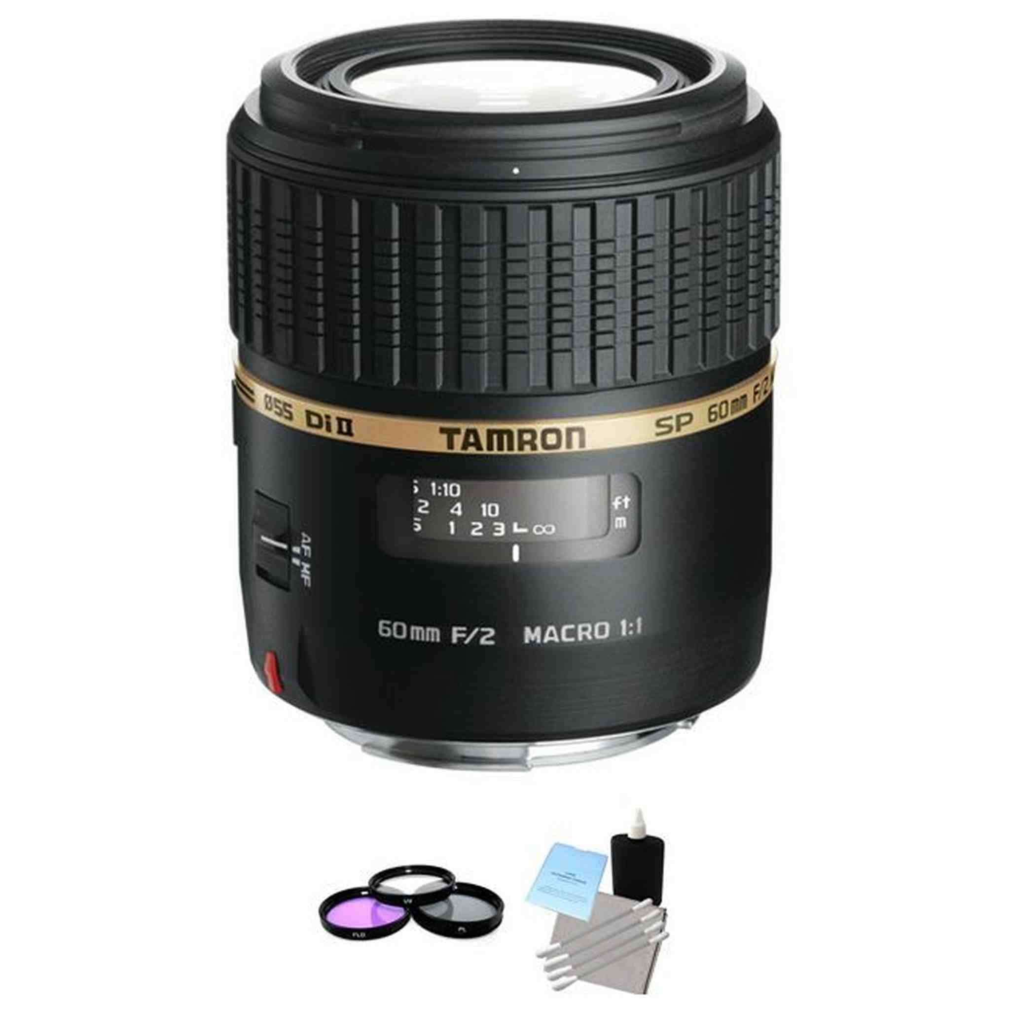 Tamron AF60mm f/2 DI II LD IF 1:1 Lens for Sony + UV Kit & Cleaning Kit Tamron