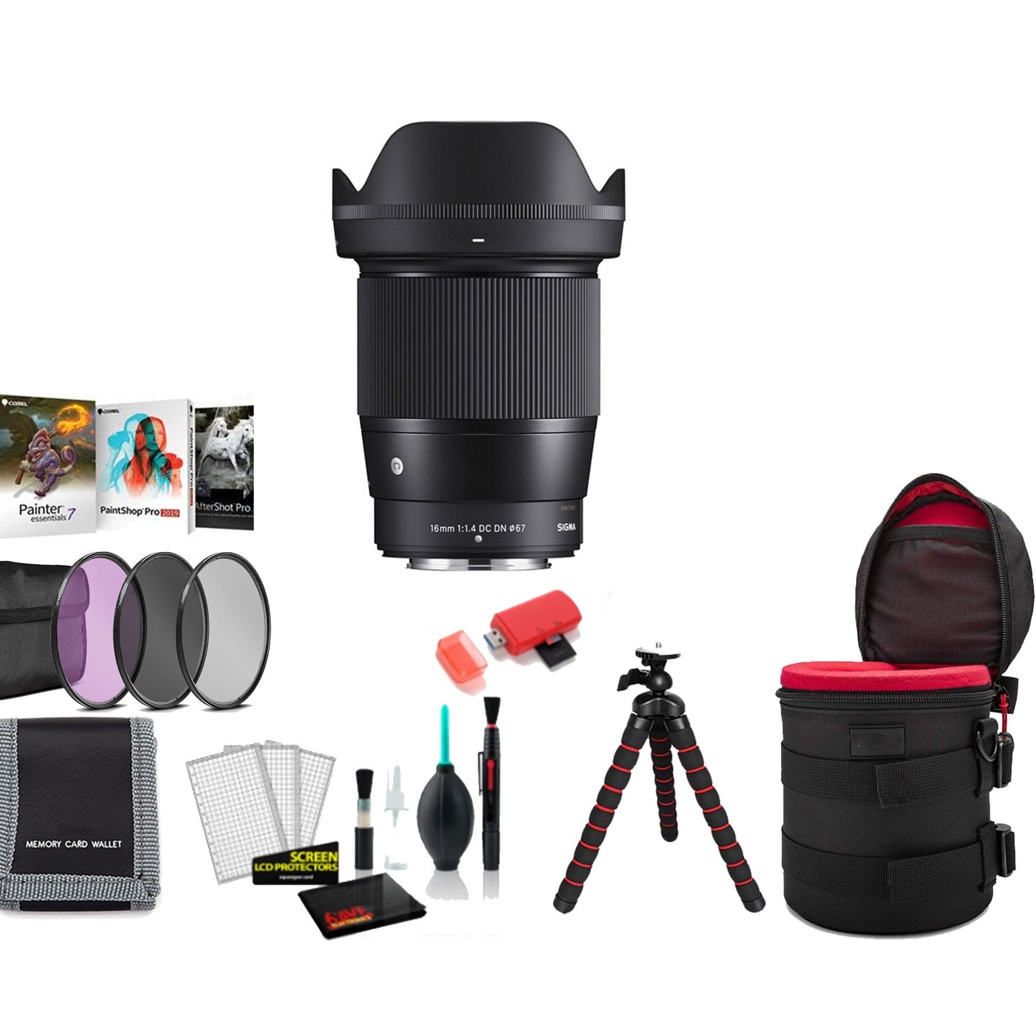 Sigma 16mm f/1.4 DC DN Contemporary Lens FUJIFILM X with Filter Kit SIGMA