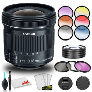 Canon EF-S 10-18mm f/4.5-5.6 IS STM Lens International Model with Filter Kits