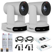 2 x PTZOptics Move 4K PTZ Camera with 30x Zoom White PT30X-4K-WH-G3
