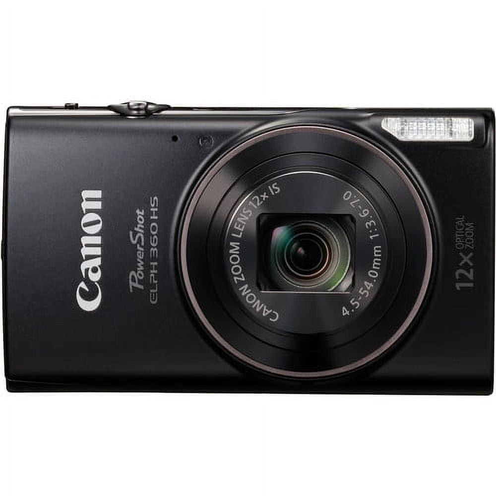 Canon PowerShot ELPH 360 Digital Camera w/ 12x Optical Zoom and Image Stabilization - Wi-Fi & NFC Enabled Black
