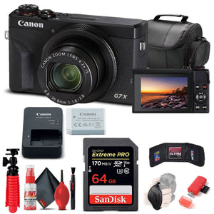 Canon PowerShot G7 X Mark III Digital Camera 3637C001 + 64GB Card + More