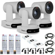 3 x PTZOptics Move 4K PTZ Camera with 30x Zoom White PT30X-4K-WH-G3