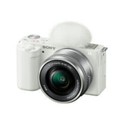 Sony Alpha ZV-E10 - APS-C Interchangeable Lens Mirrorless Vlog Camera Kit - White