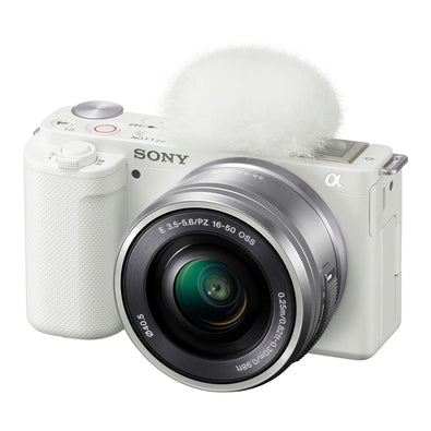 Sony Alpha ZV-E10 - APS-C Interchangeable Lens Mirrorless Vlog Camera Kit - White