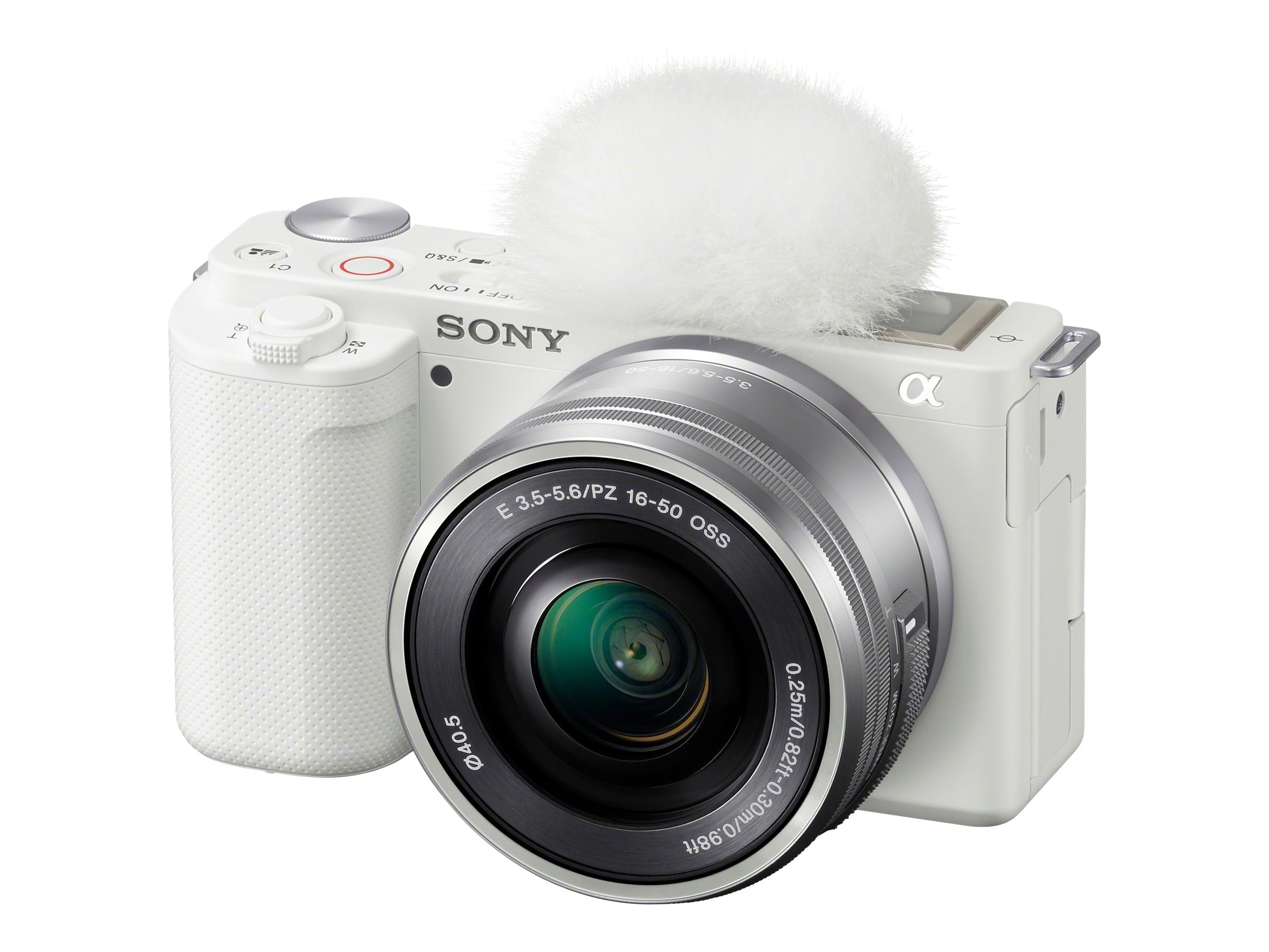 Sony Alpha ZV-E10 - APS-C Interchangeable Lens Mirrorless Vlog Camera Kit - White