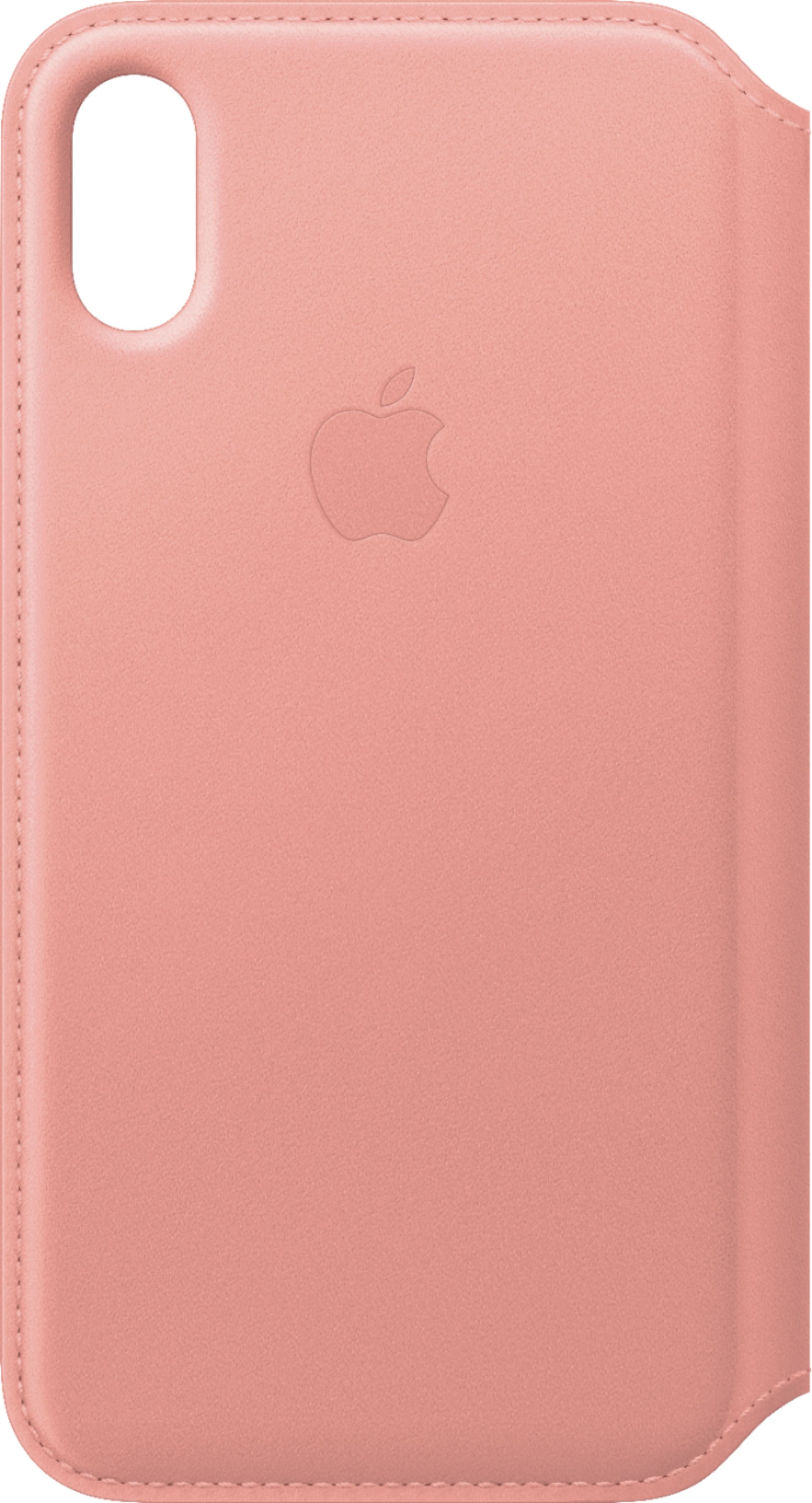 Apple Leather Folio for iPhone X - Soft Pink