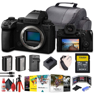 Panasonic Lumix S5 IIX Mirrorless Camera + 64GB Memory Card + Corel Photo Software + More