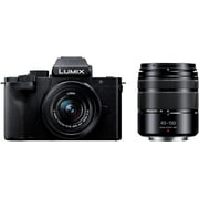 Panasonic LUMIX G100 4k Mirrorless Camera for Photo and Video, Built-in Microphone with Tracking, Micro Four Thirds Interchangeable Lens System, 12-32mm + 40-150mm Lenses , 5-Axis Hybrid I.S., DC-G100DW/W (Black)