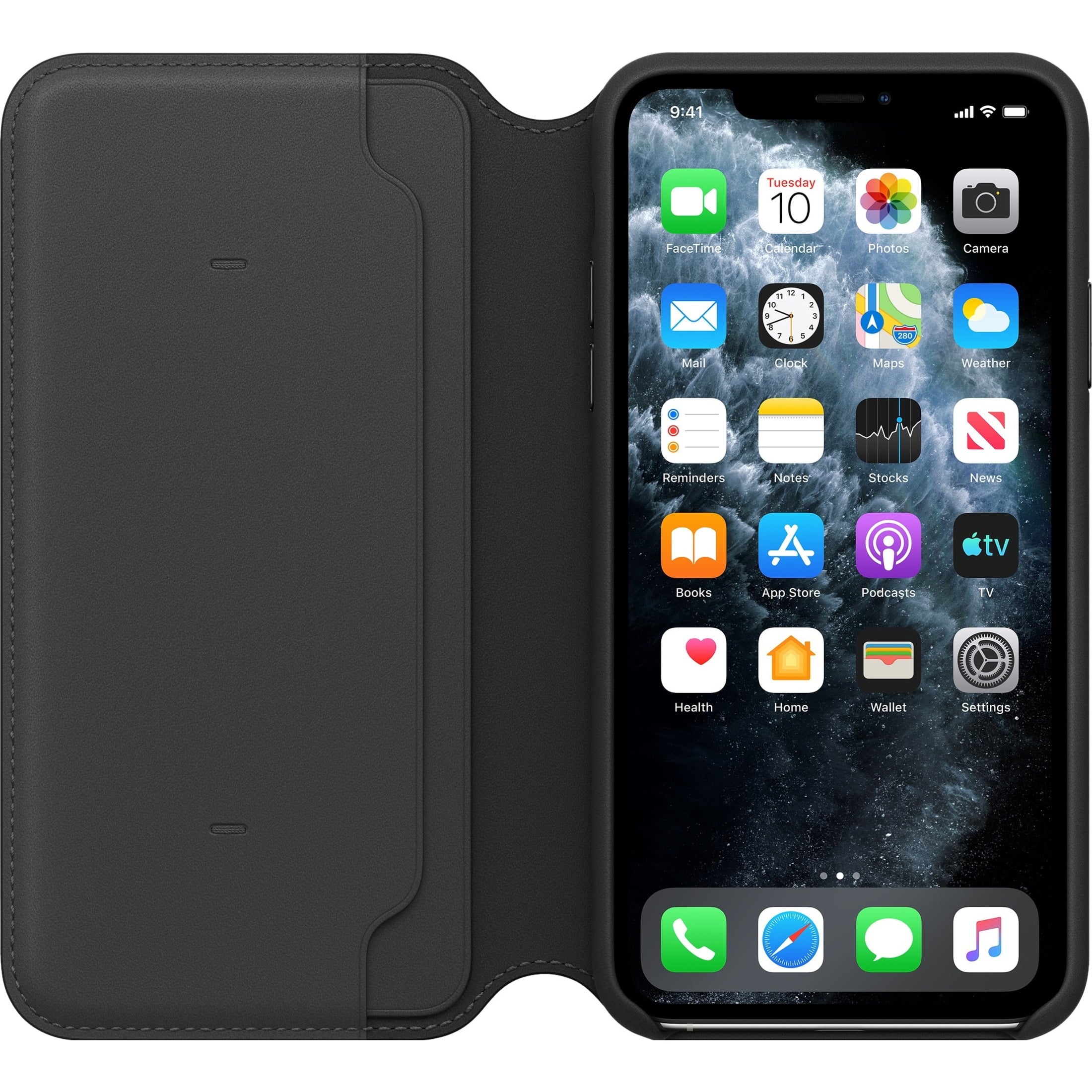 Apple Leather Folio for iPhone 11 Pro Max - Black