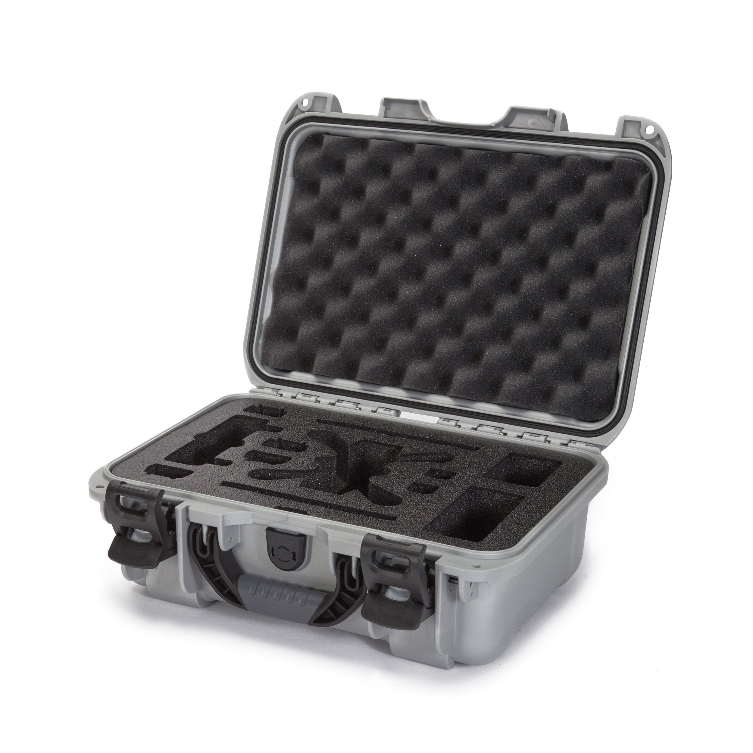 Nanuk 915 Waterproof Hard Drone Case with Custom Foam Insert for DJI Spark Flymore - Silver