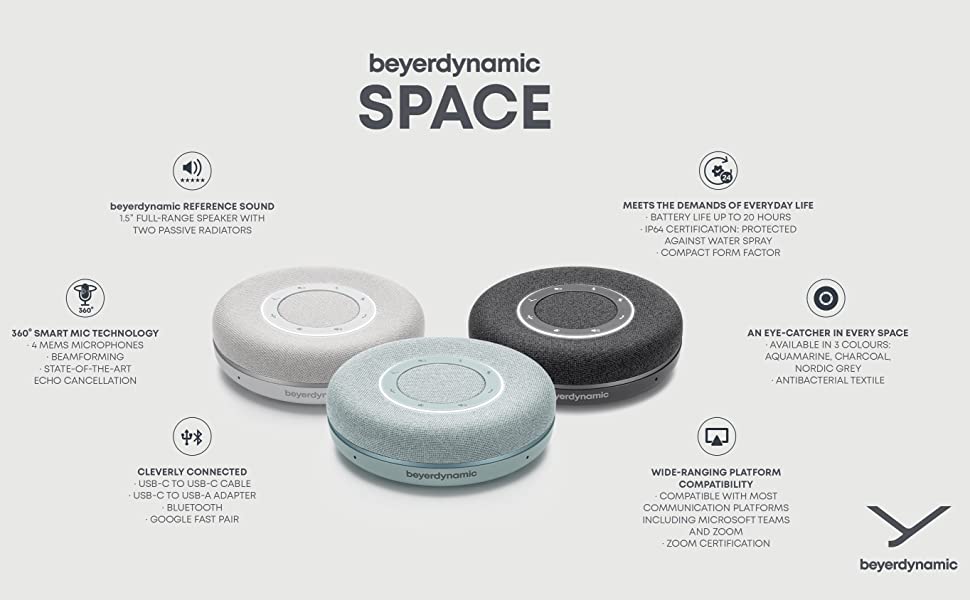 beyerdynamic Space Personal Bluetooth/USB Speakerphone -