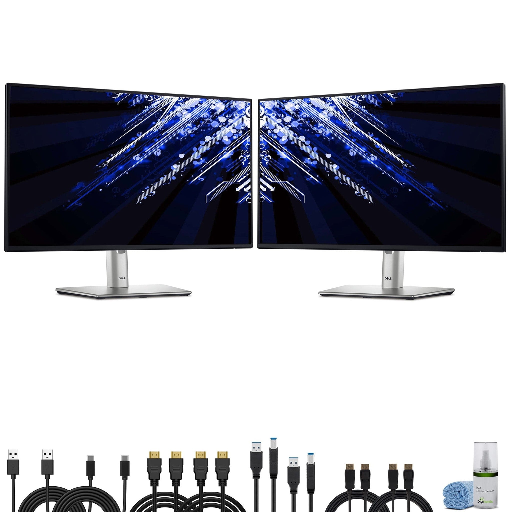 2 x Dell P2425H 24" Full HD, 1920 x 1080 Display, 16:9 IPS, LED, 100Hz Monitor Bundle Dell
