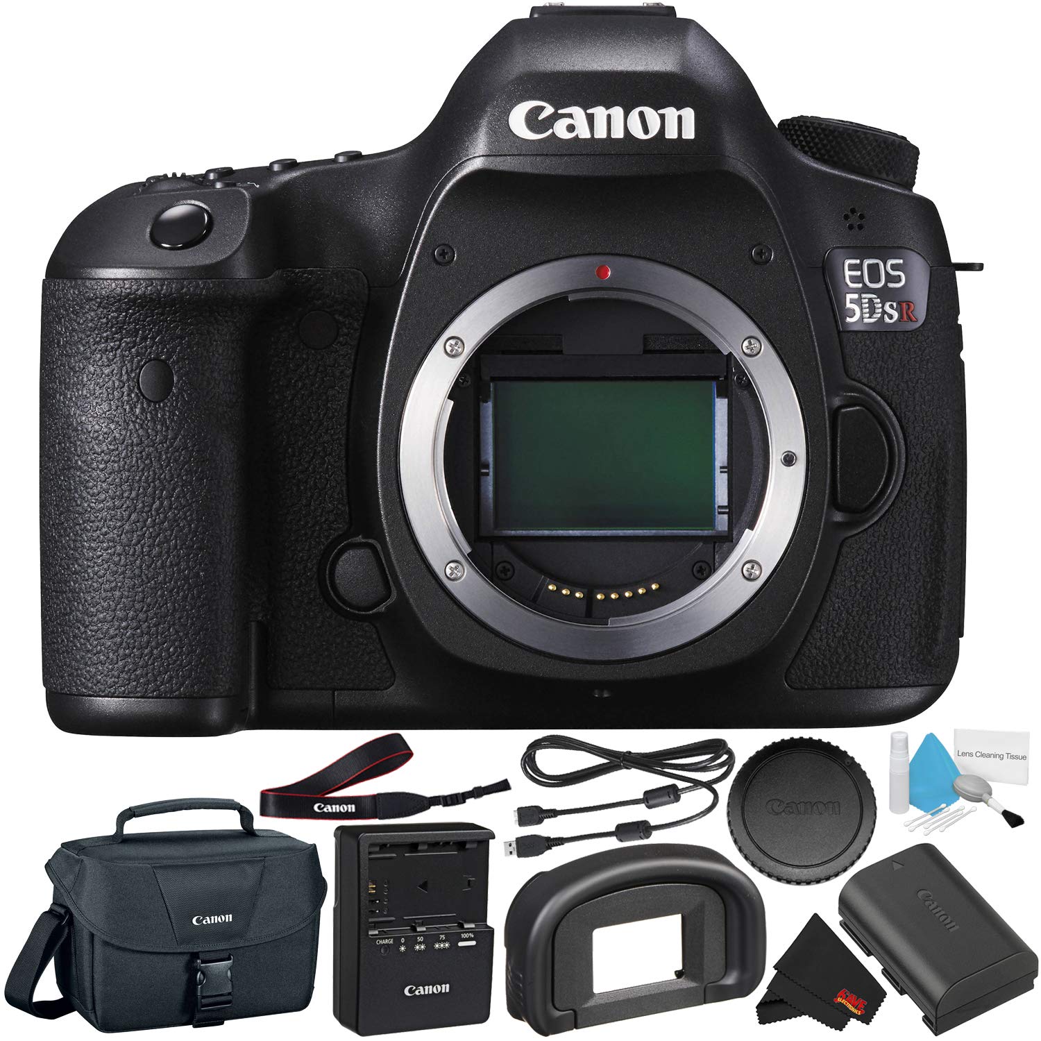 Canon EOS 5DS R Digital SLR Camera 0581C002 Body Only - Starter Bundle