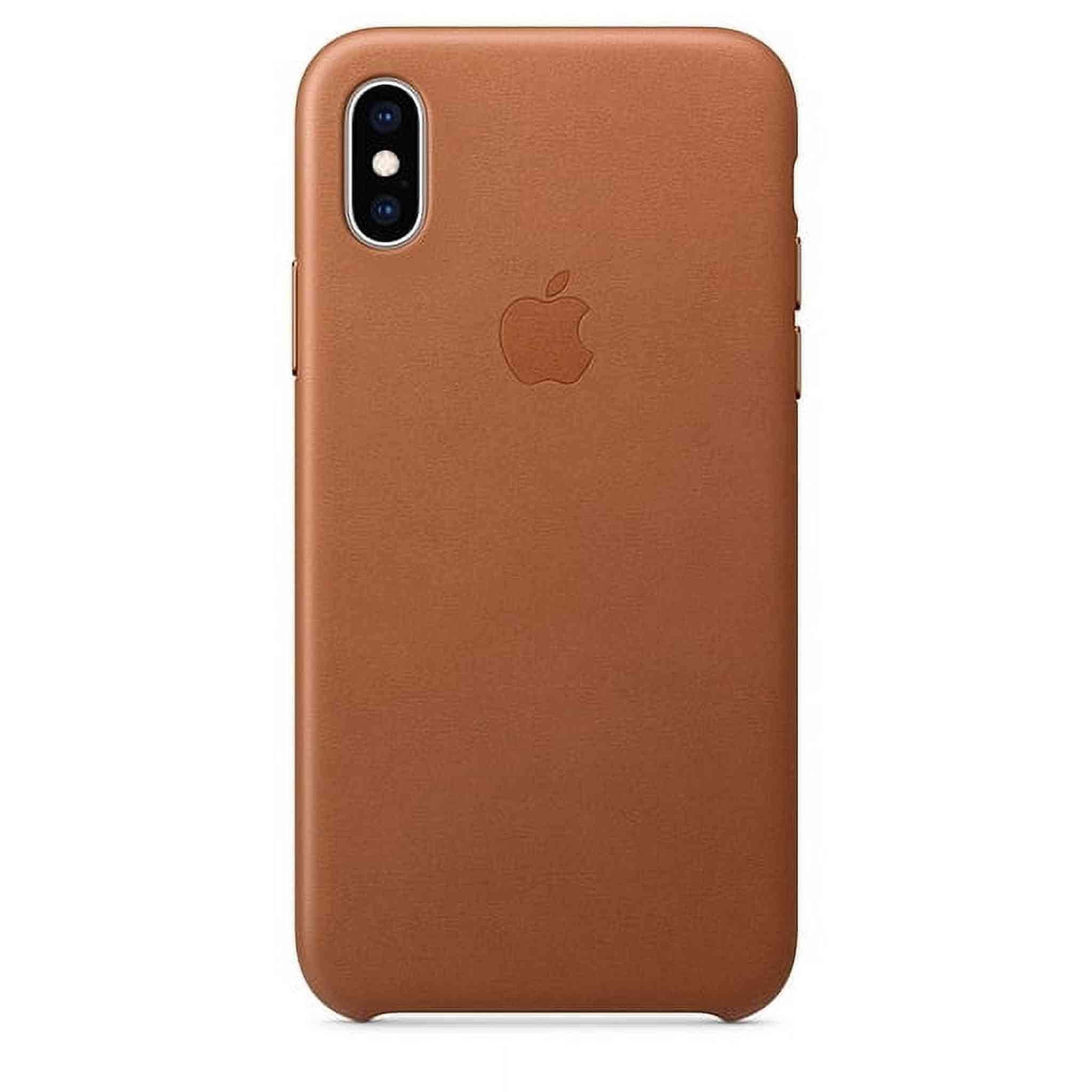 Apple Leather Case for iPhone Xs - Saddle Brown