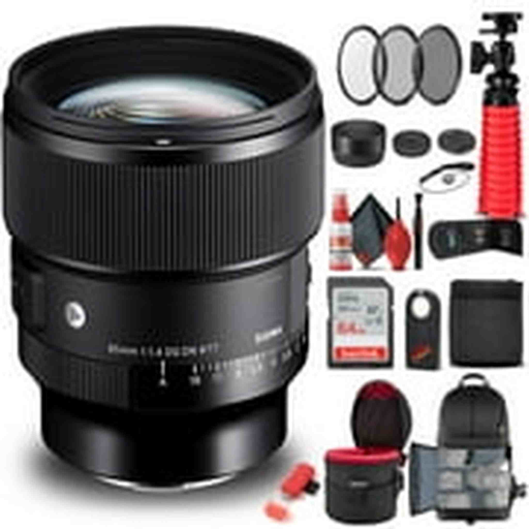 Sigma 85mm f/1.4 DG DN Art Lens for Sony E 322965 Bundle Sigma