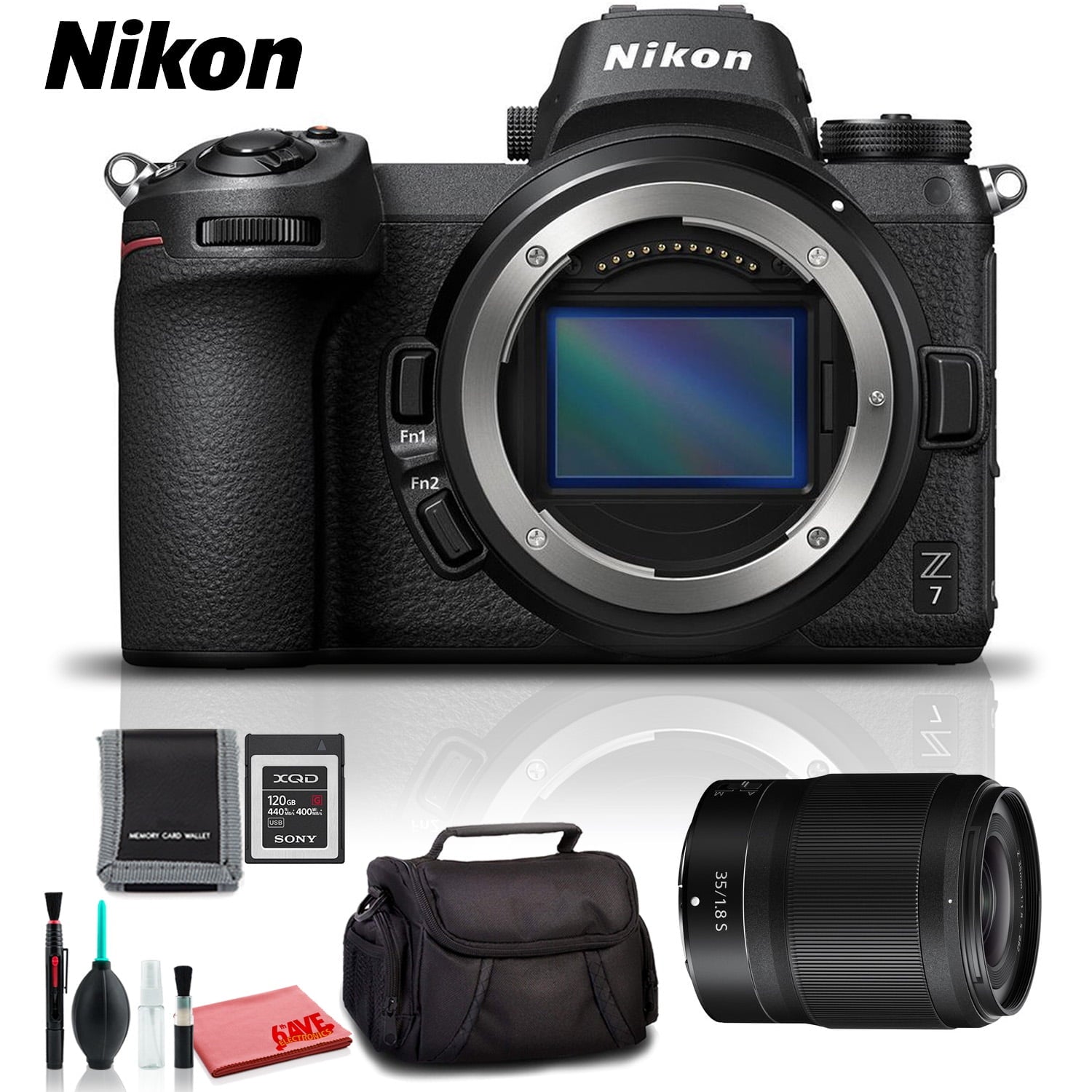 Nikon Z 7 Mirrorless Digital Camera (Intl Model) - Platinum Kit