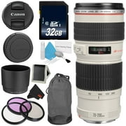 Canon EF 70-200mm f/4L USM Telephoto Zoom Lens Bundle for Canon SLR Digital Cameras Intl Model - Advanced
