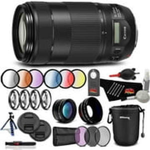 Canon EF 70-300mm f/4-5.6 is II USM Lens Professional Kit International Model Bundle Canon