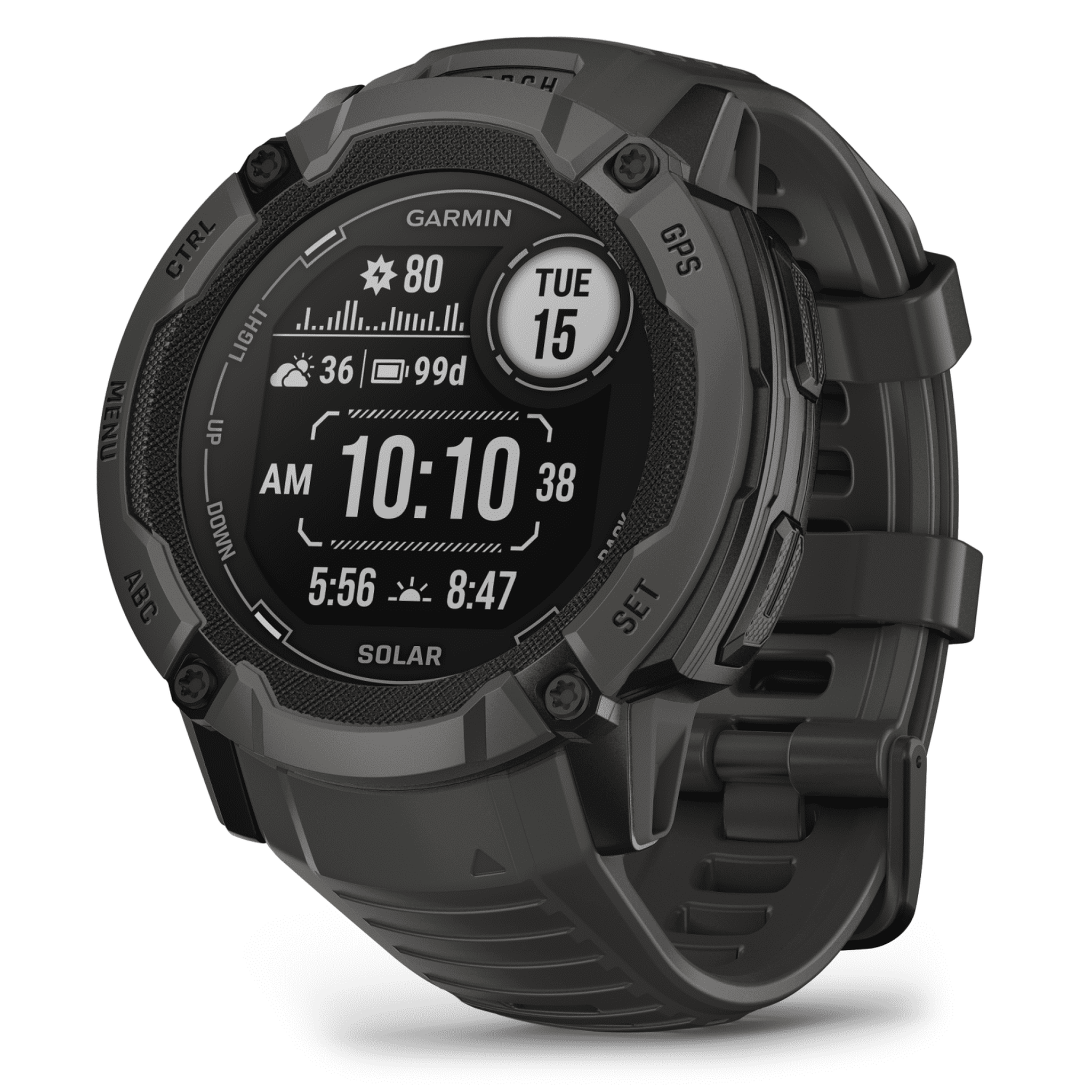 Garmin Instinct 2X Solar, Rugged GPS Smartwatch, Graphite