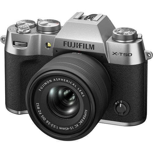 Fujifilm X-T50 Mirrorless Camera with 15-45mm f/3.5-5.6 Lens Bundle