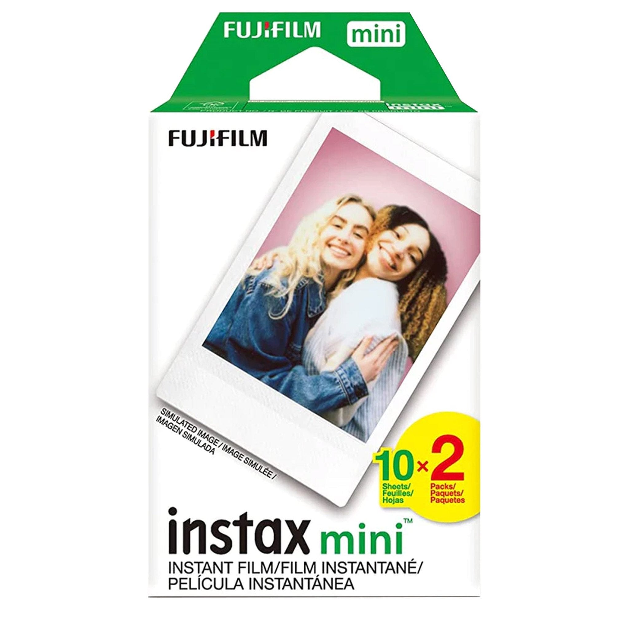 Fujifilm Instax Mini Instant Film, Total 50 Shots + 20 Decorative Stickers Fujifilm
