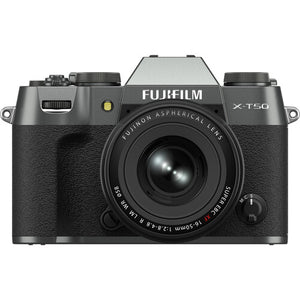 Fujifilm X-T50 Mirrorless Camera with 16-50mm f/2.8-4.8 Lens Charcoal Bundle