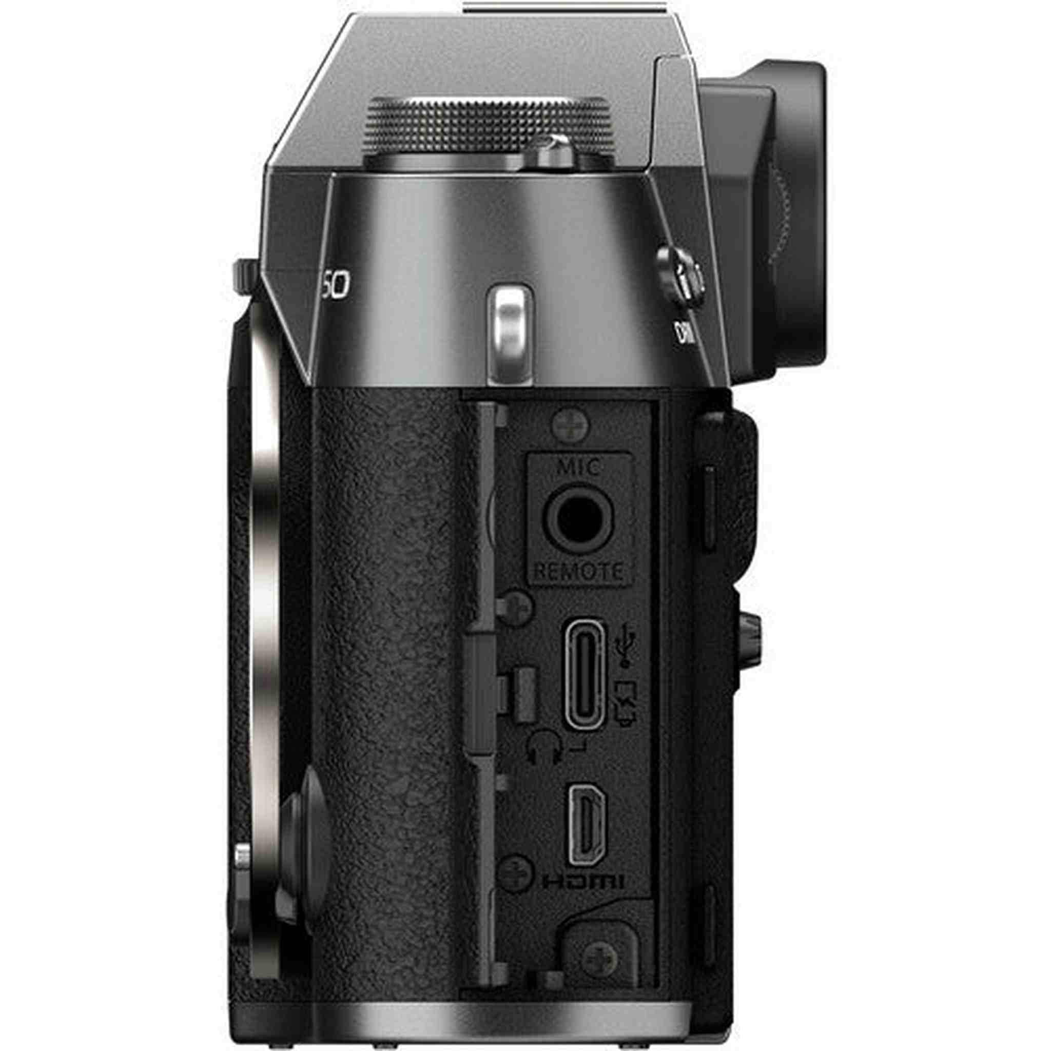 Fujifilm X-T50 Mirrorless Camera with 16-50mm f/2.8-4.8 Lens Charcoal Bundle