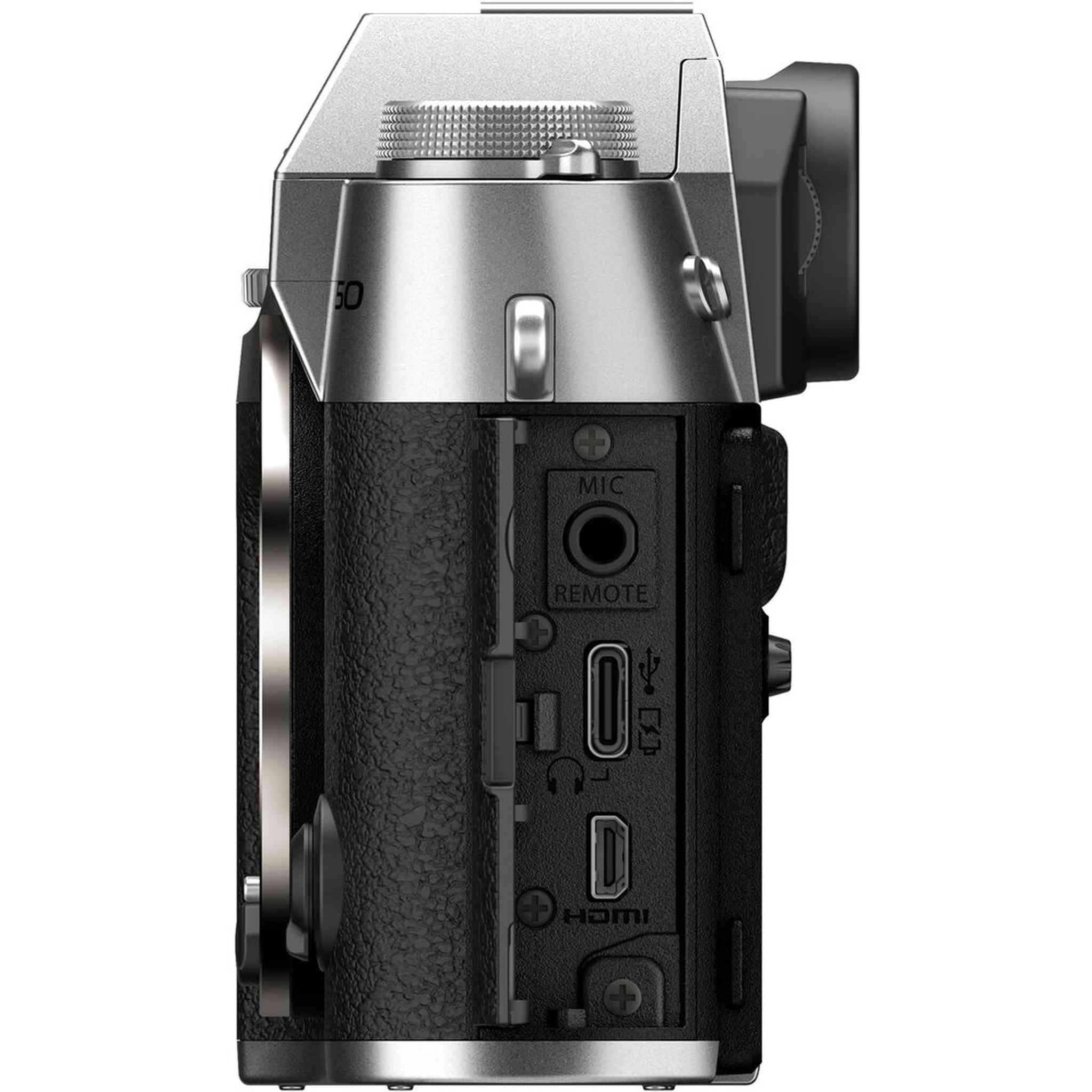 Fujifilm X-T5 Mirrorless Camera with XF 16-50mm f/2.8-4.8 Lens Silver Bundle