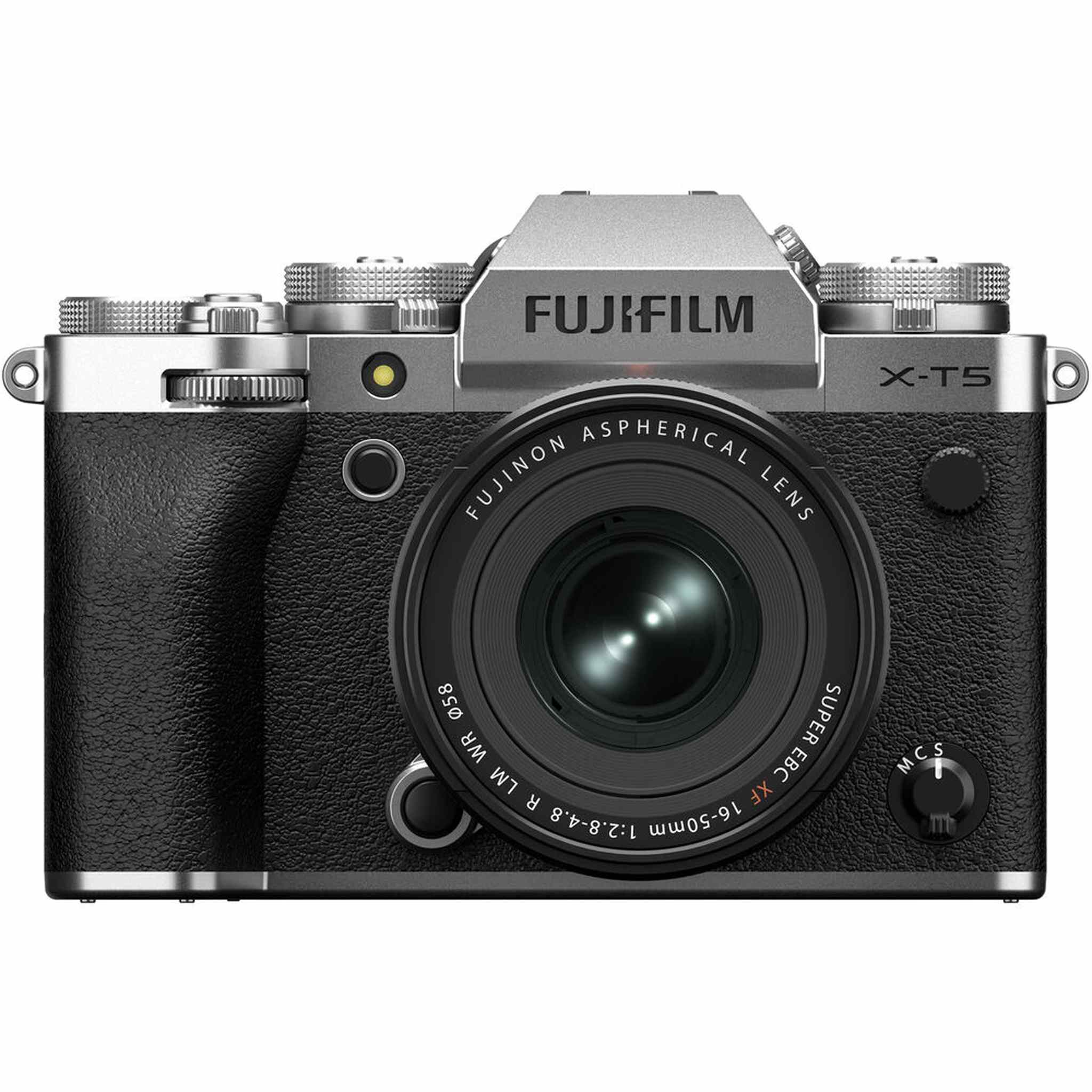 Fujifilm X-T50 Mirrorless Camera with XF 16-50mm f/2.8-4.8 Lens Silver Bundle
