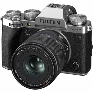 Fujifilm X-T50 Mirrorless Camera with XF 16-50mm f/2.8-4.8 Lens Silver Bundle