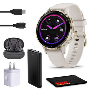 GarminVenu 3S Advanced Fitness & Health Tracker Smart Watch - Ivory Case