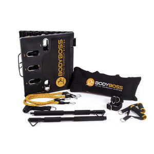 BodyBoss Home Gym 2.0 - Full Portable Gym Home Workout Package, Gold