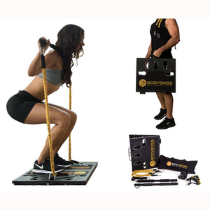 BodyBoss Home Gym 2.0 - Full Portable Gym Home Workout Package - PKG4-Gold