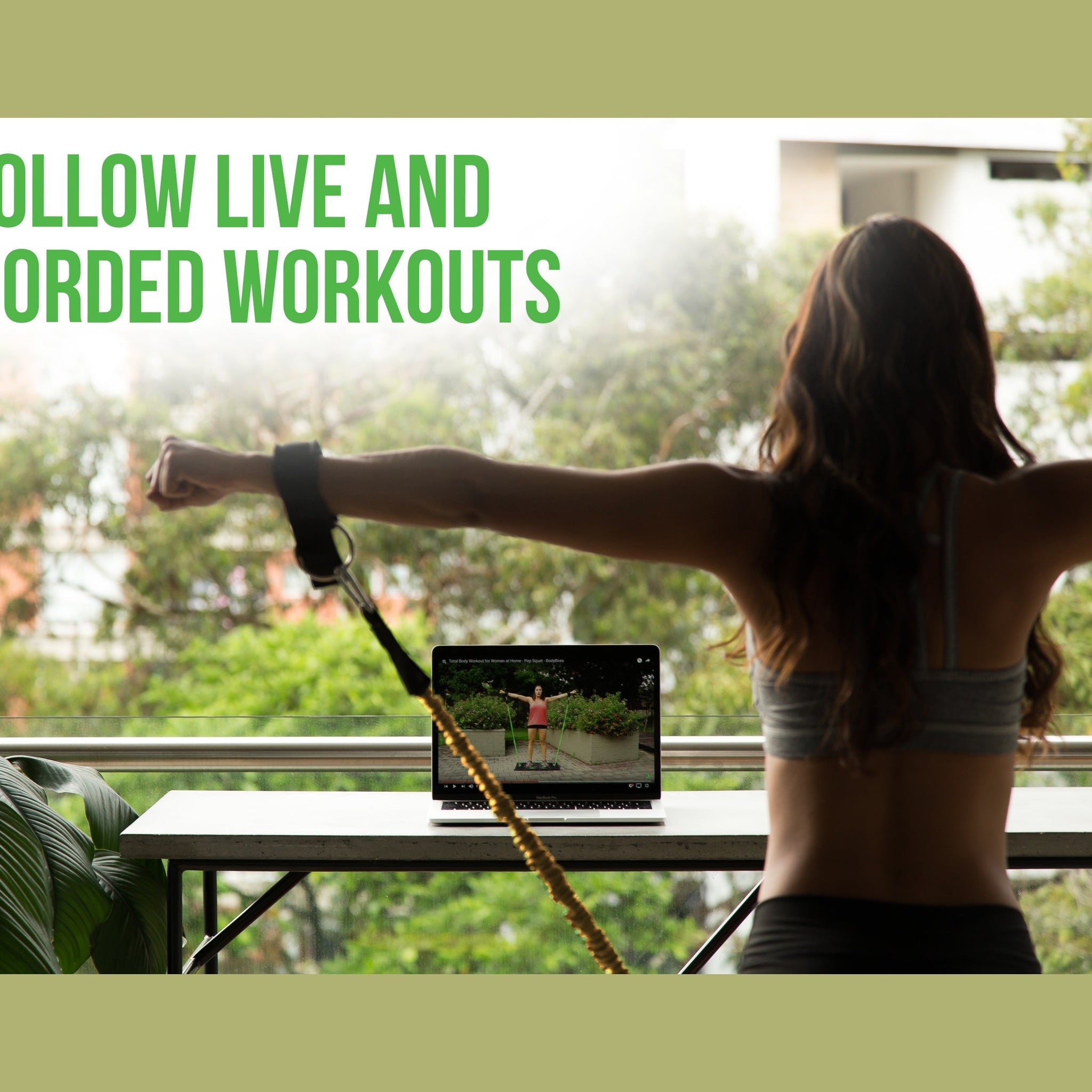 BodyBoss Home Gym 2.0 - Full Portable Gym Home Workout Package, Gold
