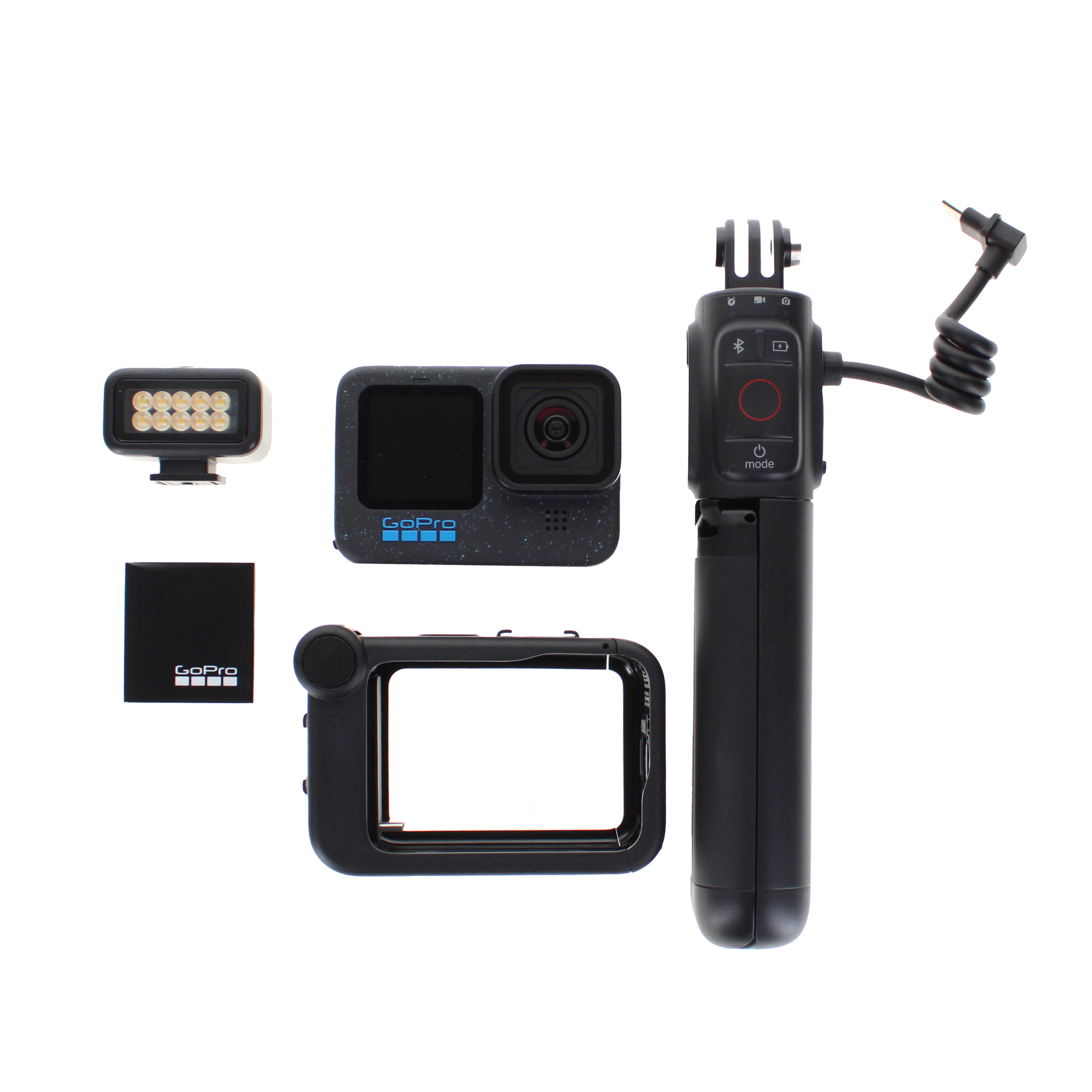 GoPro HERO 12 Creator Edition - with Volta Battery Grip, Tripod, Remote , Media Mod, Light Mod, Enduro Battery - Waterproof Action Camera + 64GB Extreme Pro Card and Extra Battery