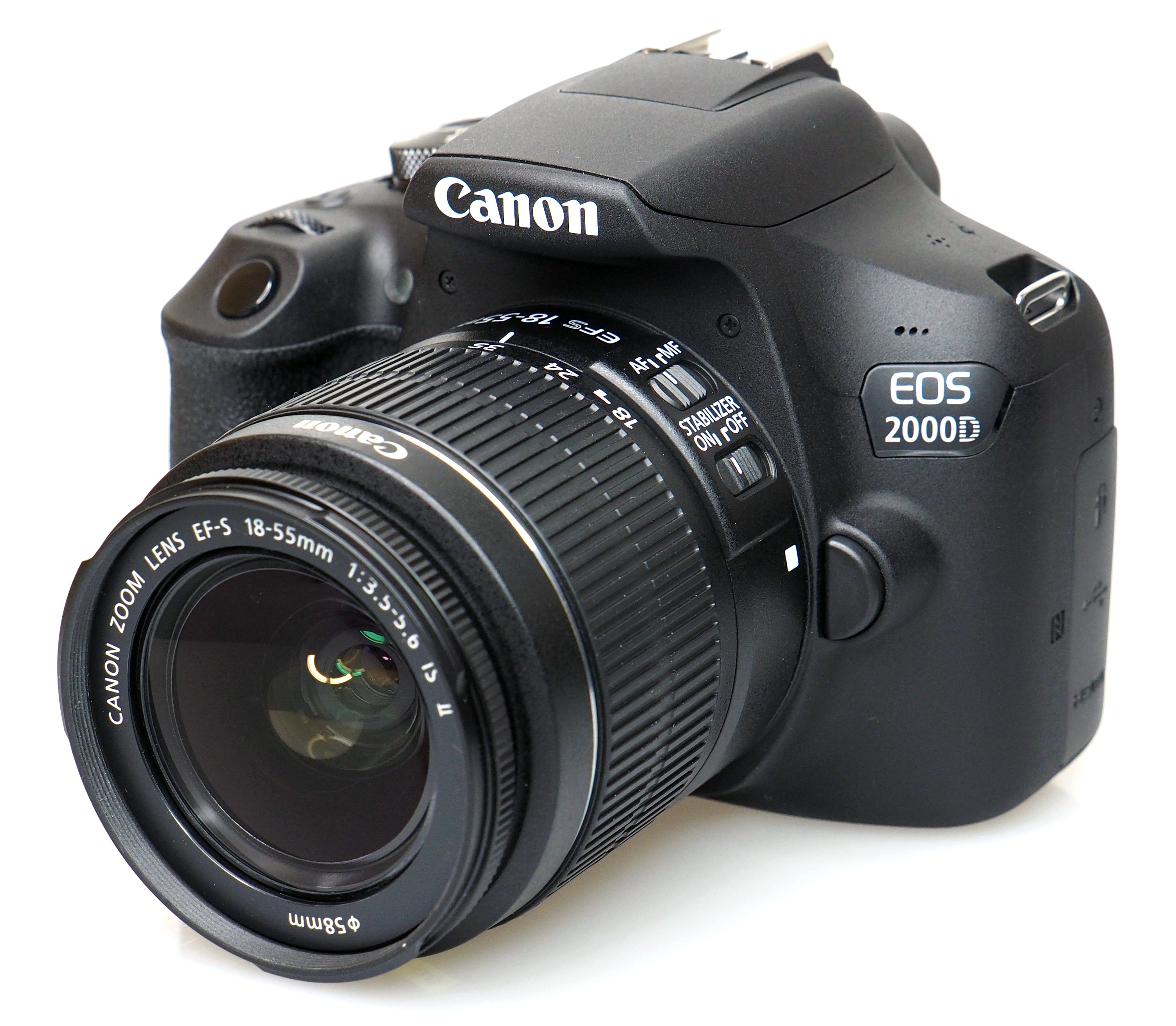 Canon EOS 2000D (Rebel t7) DSLR Camera and EF-S 18-55 mm f/3.5-5.6 IS II Lens + 75-300mm Telephoto Zoom Lens + 64GB Memory Card