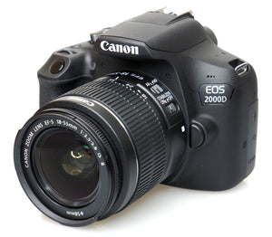 Canon EOS 2000D Rebel t7 DSLR Camera and EF-S 18-55 mm f/3.5-5.6 IS II Lens + 75-300mm Telephoto Zoom Lens + 64GB Memory Card