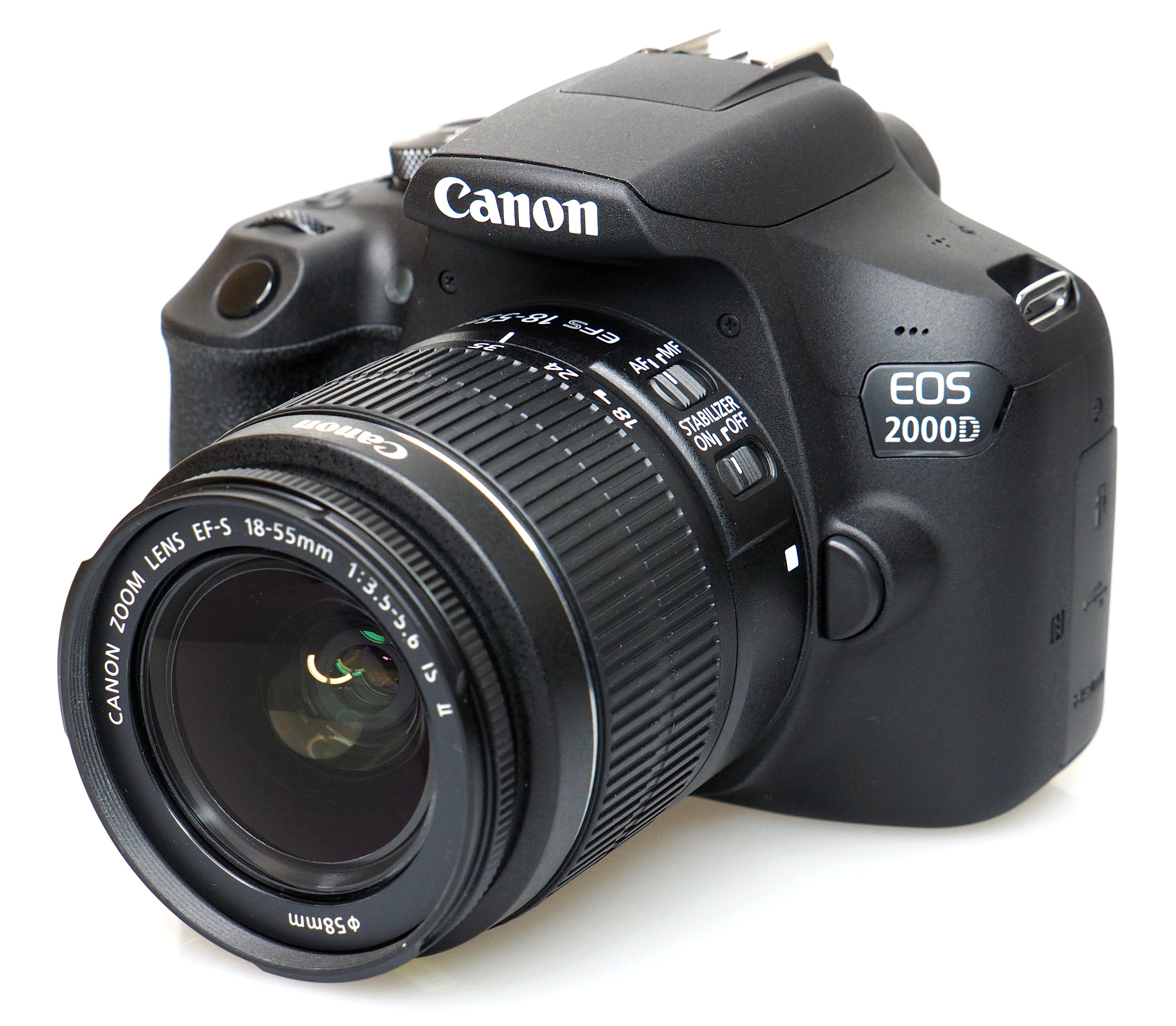 Canon EOS 2000D Rebel t7 DSLR Camera and EF-S 18-55 mm f/3.5-5.6 IS II Lens + 75-300mm Telephoto Zoom Lens + 64GB Memory Card